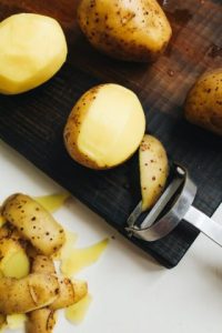 close up of potatoes