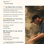 🎵 Music in a Chef’s Life: The Rhythm That Saves Us